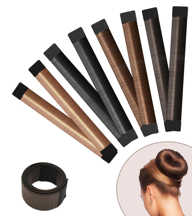 YANVIPERISK Hair Bun Maker 4 Pcs Magic Hair Donut for Kids & Women | DIY Shaper for Easy Ballerina Hairstyles | Hair Donuts for Buns | Bun Maker for Long Hair - Lamarshop1