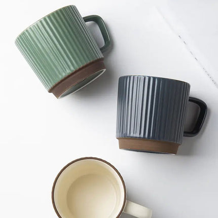 Retro Ceramic Coffee Mug - Nordic Style