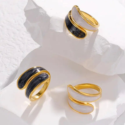 Personalized Adjustable Titanium Steel Drip Ring for Women