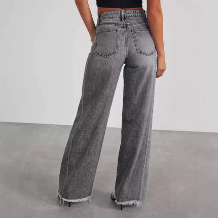 Straight Wide-Leg Jeans