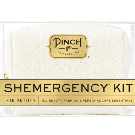 Pinch Provisions Pearl Shemergency Kit for Brides Includes 50 Must - Have Emergency Essential Items for The Big Day Mid - Size Multi - Functional Pouch Perfect Survival Kit for Wedding Day - Lamarshop1