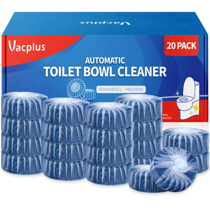Vacplus Toilet Bowl Cleaners - 20 Pack Upgraded Long-Lasting Toilet Cleaner Toilet Bowl Cleaner Tablets Prevent Various Stains Blue
