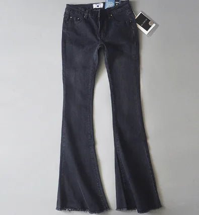Women's Slim-Fitting Mid-Waist Wide-Leg Jeans