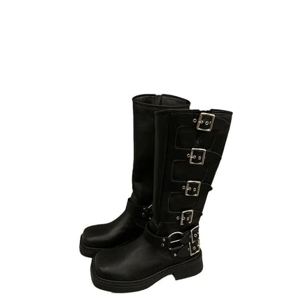 Amano Women's Over - the - Knee Leather Western Boots - Lamarshop1
