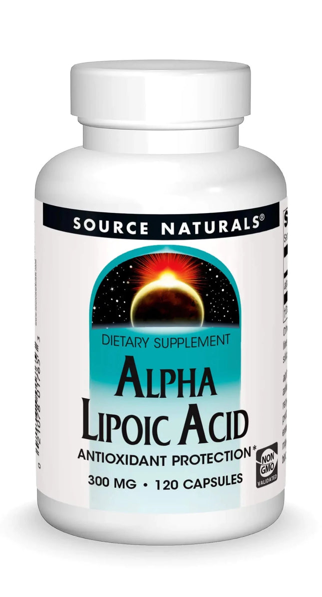 Source Naturals Alpha Lipoic Acid 300 mg Supports Healthy Sugar Metabolism Liver Function & Energy Generation - 120 Capsules - Lamarshop1