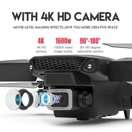 2023 New RC Drone With 4K HD Dual Camera WiFi FPV Foldable Quadcopter +4 Battery - Lamarshop1