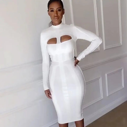 Trendy Halter Neck Sexy Dress with Cutout Design