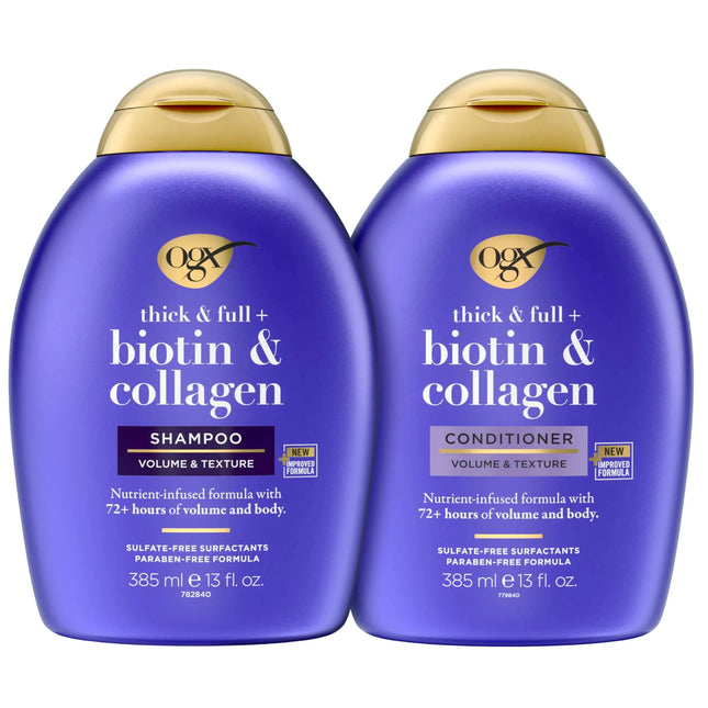 OGX Biotin & Collagen Set 1 Shampoo + 1 Conditioner 13 Ounces
