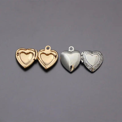 Stainless Steel Heart Shaped Picture Frame Necklace