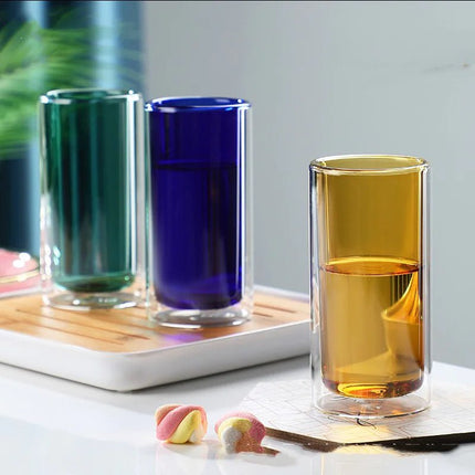 Double - Layer Transparent Glass Coffee Cup - Lamarshop1