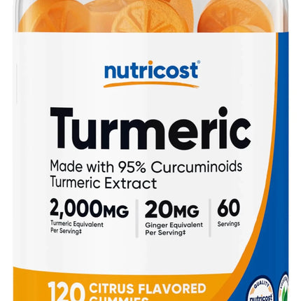 Nutricost Turmeric Gummies 2000mg Tumeric per Serving (120 Gummies) - 60 Servings - Lamarshop1