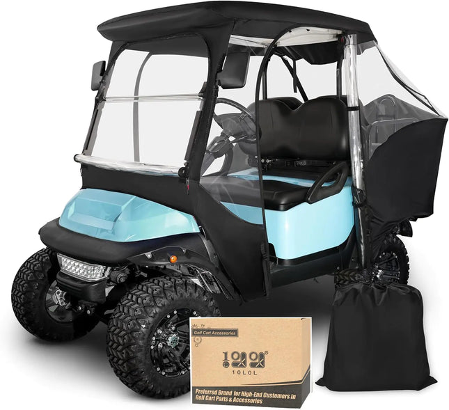 10L0L 4 - Passengers Golf Cart Driving Enclosure for Club Car Precedent Clear Window Rain Cover All Weather Waterproof Windproof Snowproof Storage Covers - Lamarshop1