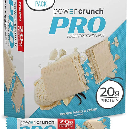 Power Crunch PRO French Vanilla Crème 2 Ounces (12 Count) - Lamarshop1