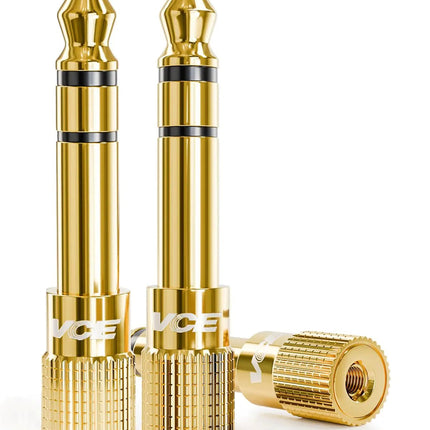 VCE 3.5mm to 1/4 Adapter Stereo Headphone Adapter 24K Gold-Plated 1/8 to 1/4 Adapter for Headphones Pianos Keyboards 1 Pack