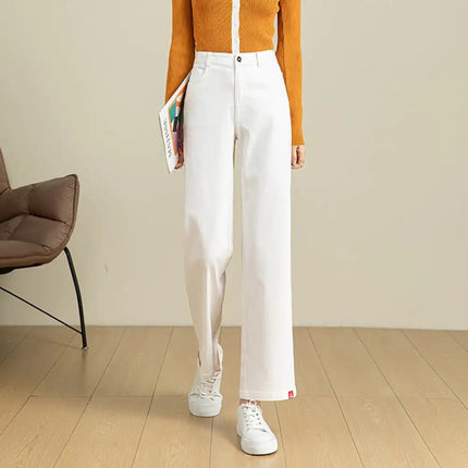 Loose White Wide Leg Jeans for Women