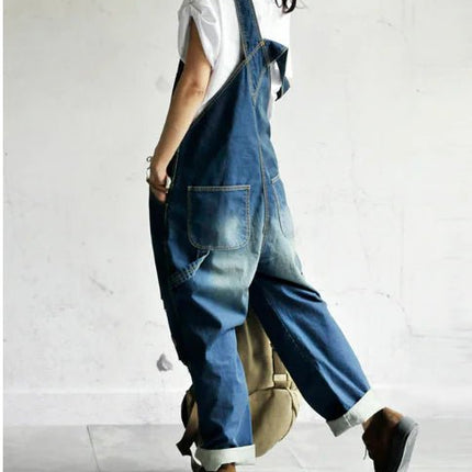Denim Overalls and Wide-Leg Jeans