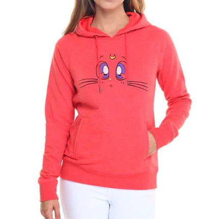Women's Hooded Sweatshirt with Fleece Cat Design - Lamarshop1
