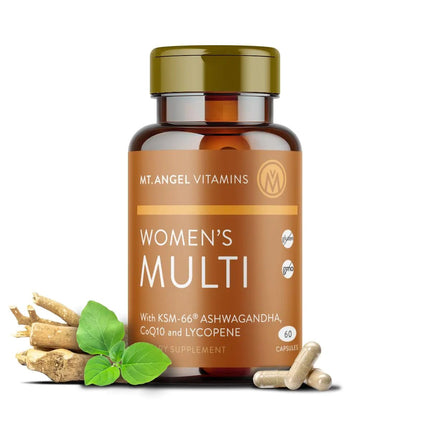 Mt. Angel Vitamins - Daily Womens Multivitamin - Adult Formula with Iron Calcium KSM - 66 Ashwaganda and a Potent Proprietary Herbal Blend of The Best Womens Vitamins - 60 Count Capsules - Lamarshop1