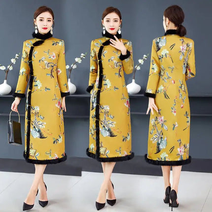Retro Women's Fashion Cheongsam Dress
