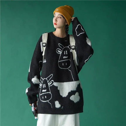 Loose Pullover Sweater for Casual Wear - Lamarshop1