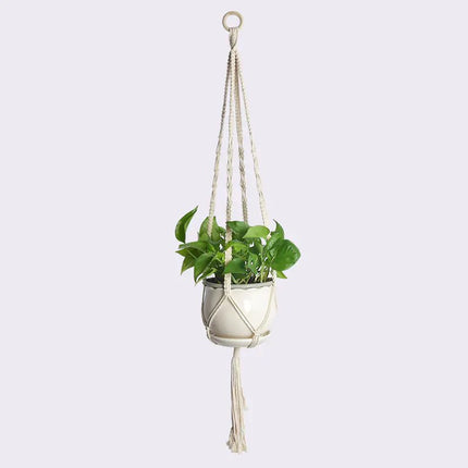 Handwoven Cotton Rope Hanging Planter Basket - Lamarshop1