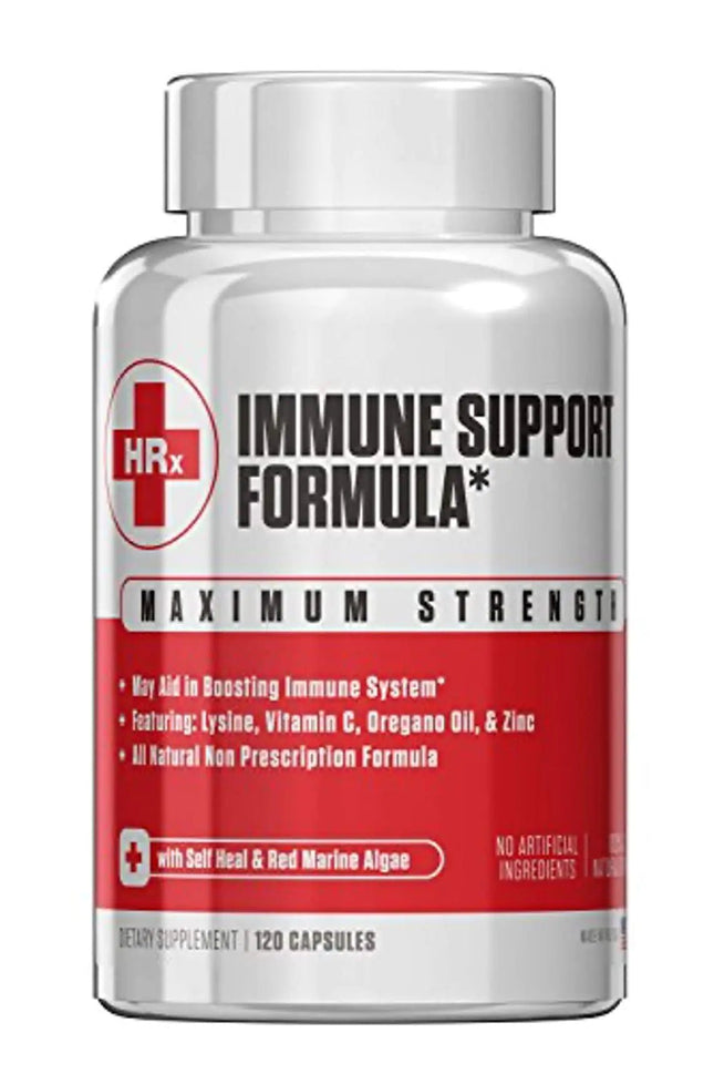 Re+Gen Nutrition Immune Support Supplement for Adults Natural Capsules with Zinc Vitamin C L lysine Amino Acid & Oregano Oil for Strong Immunity Health in Men & Women 120 Capsules