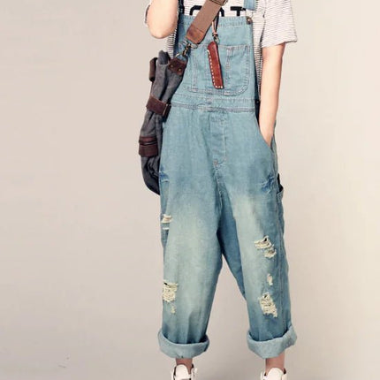Denim Overalls and Wide-Leg Jeans