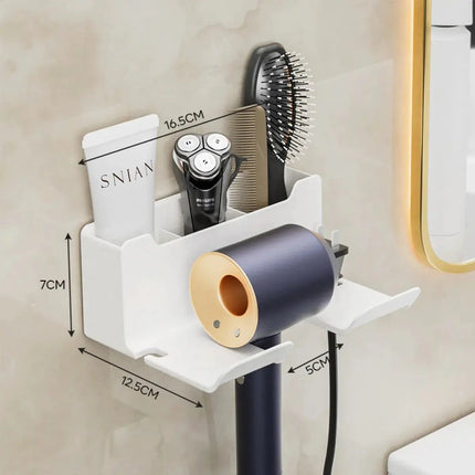 Wall - mounted Hair Dryer Bracket Storage Rack - Lamarshop1