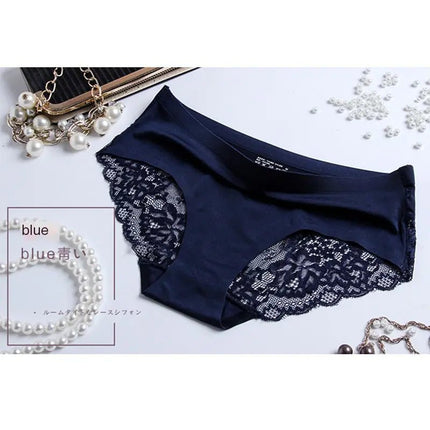 Sexy Ice Silk Women's Lace Thong Panties - Lamarshop1