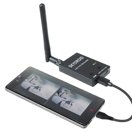 FPV Receiver 5.8G 150CH OTG Receiver UVC Video VTX 5dBi SMA Female Plastic for Android Smart Phone PC Monitor Black - Lamarshop1