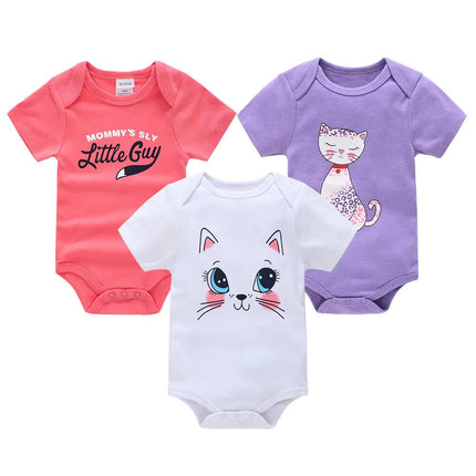 Summer Newborn Baby Clothes 3 - Piece Set with Romper - Lamarshop1
