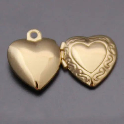 Stainless Steel Heart Shaped Picture Frame Necklace