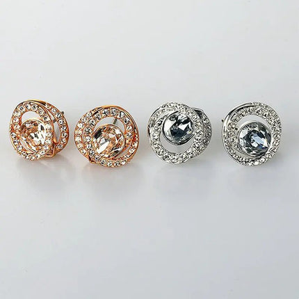New 1:1 Double Layer Rotating Water Drop Earrings