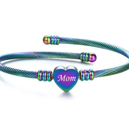 Stainless Steel Braided Mother’s Day Bracelets for Mom