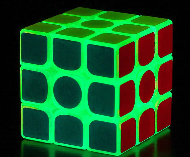 AMAZA 3x3 Fluorescent Speed Cube Green Luminous Plastic Puzzle 1 Set 1 Piece 1 Count Adult