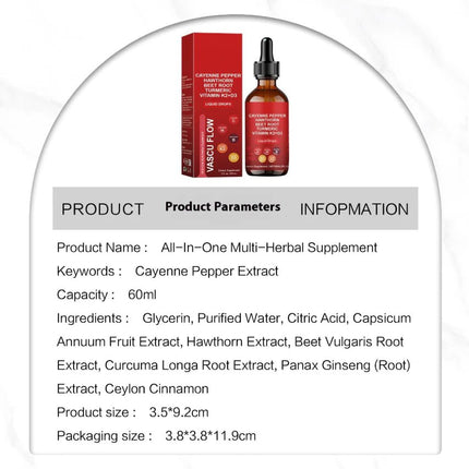 "Pepper vitality body care drops for wellness and energy support"
