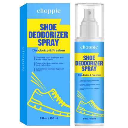 Choppie Shoe Deodorizer Spray (5 Fl Oz) Shoe Deodorizer for Destroy Embarrassing Odors Shoe Spray for Smelly Shoes Foot Spray for Smelly Feet Shoe Smell Eliminator Shoe Spray for Freshen Shoe - Lamarshop1
