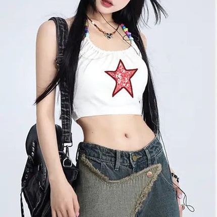Retro Distressed Wide Leg Jeans for Women