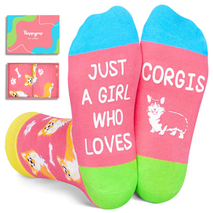 Corgi Gifts for Corgi Lovers - Corgi Socks for Teen Girls Funny Girl Socks Crazy Socks for Kids - Lamarshop1