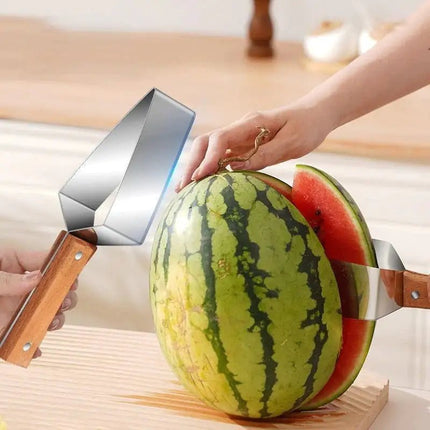 New Watermelon Splitter Watermelon Cutting Artifact 430 Stainless Steel Cutting Piece Splitter Household Melon Triangle Cutting Knife Fruit Knife Kitchen Gadgets - Lamarshop1