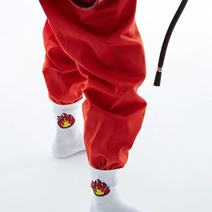Men's Sports Socks with Towel Bottom - Flame Design - Lamarshop1