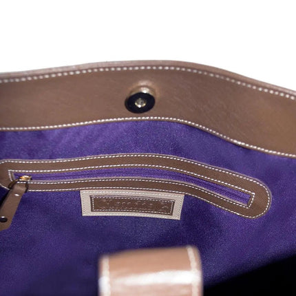 Luminous Leather Bag - Chocolate - Lamarshop1