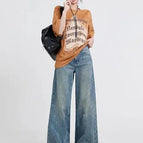 Washed Blue Trousers (Small) / S