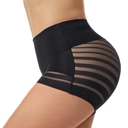 Larrycard Shapewear Tummy Control Panties for Women Seamless Stripe Lace Body Shaper Underwear Slim Panty(BlackX - Large) - Lamarshop1