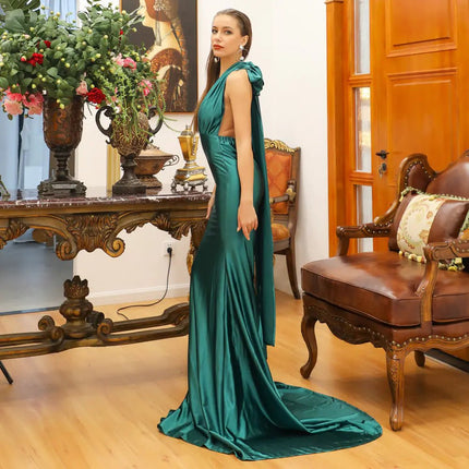 Sexy V - Neck Backless Maxi Dress for Parties - Lamarshop1