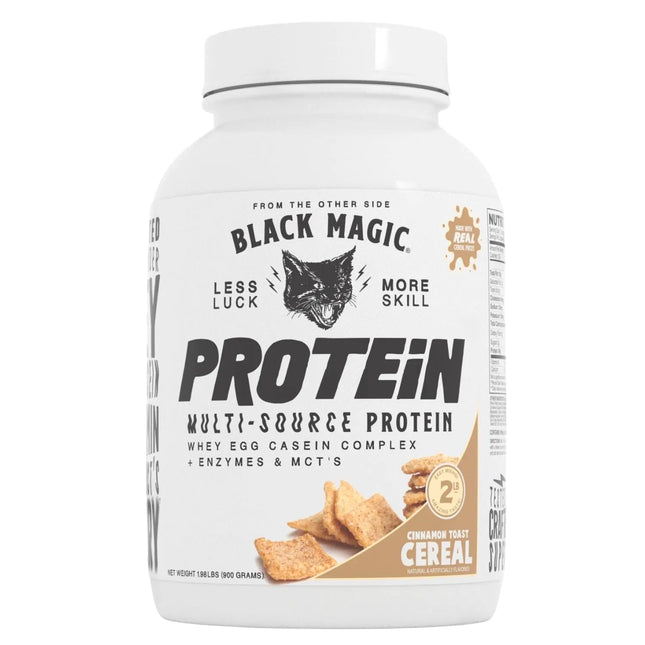 Black Magic Protein Powder Whey Egg Casein Complex + Enzymes & MCTs Recovery 2lbs Cinnamon Toast Cereal Flavor - Lamarshop1