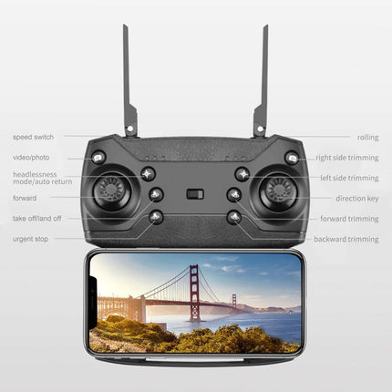 2023 New RC Drone With 4K HD Dual Camera WiFi FPV Foldable Quadcopter +4 Battery - Lamarshop1
