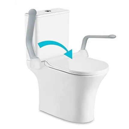 Toilet Safety Rails for Elderly (520 lbs) Handicap Toilet Rails with Foldable Handles Toilet Assist Rails Toilet Rails for Seniors Heavy Duty Toilet Safety Frames Rails with Armsfor Christmas