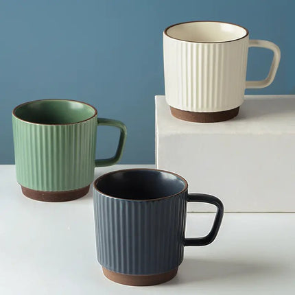 Retro Ceramic Coffee Mug - Nordic Style