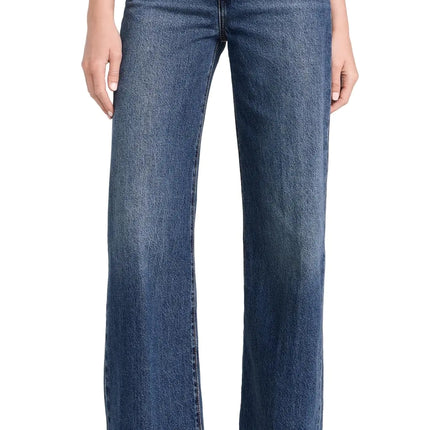 Levis Womens Ribcage Wide Leg Jeans Polar Perimeter Blue 25
